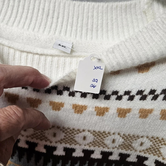 Acrylic sweater fair Isle size xxl - Picture 4 of 4